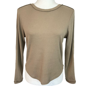 Intimately by Free People Women’s One Way Layering Top Brown Tan Medium Thermal